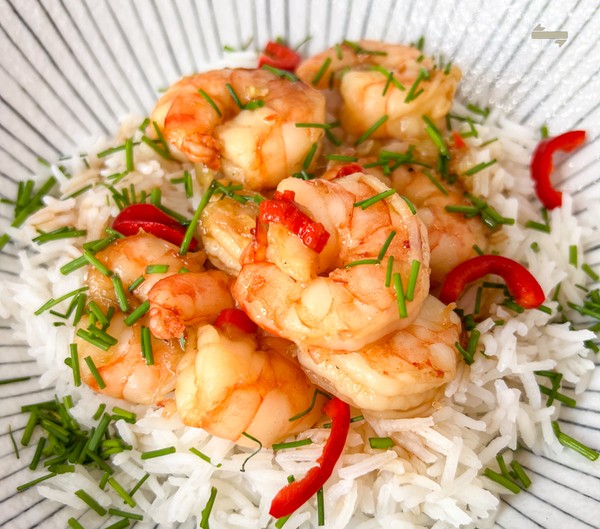 Gekaramelliseerde garnalen