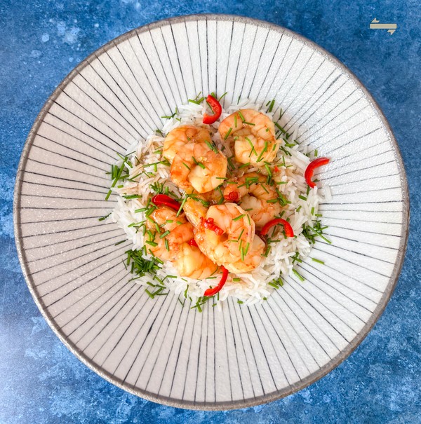 Gekaramelliseerde garnalen